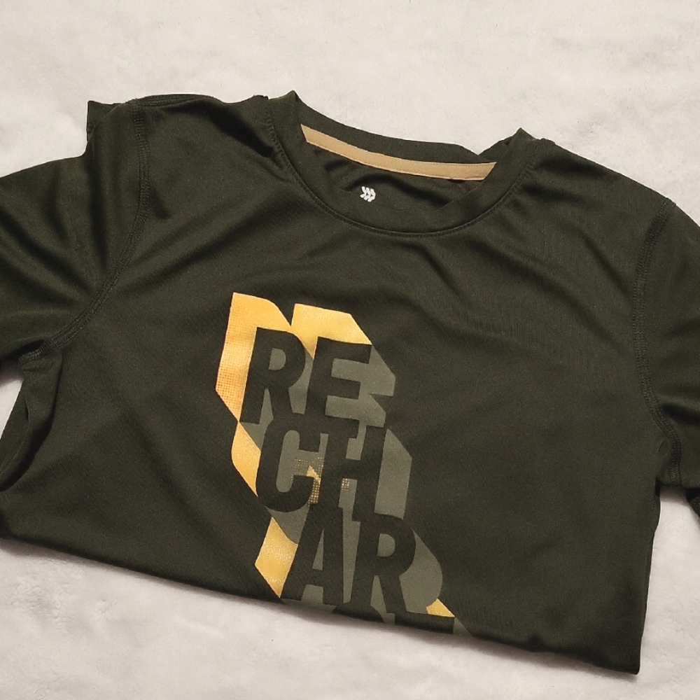 Green Graphic T-Shirt with Yellow Accents